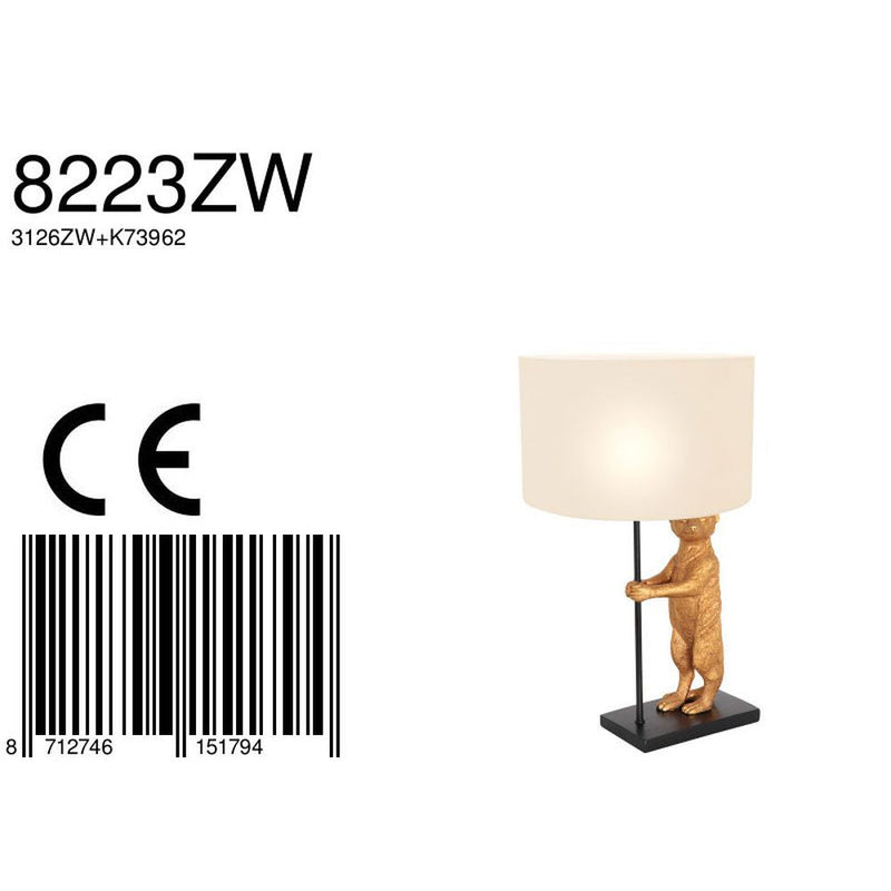 Table lamp Animaux metal white E27