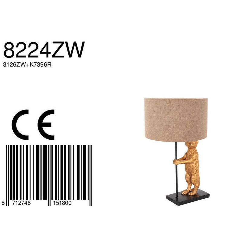 Table lamp Animaux linen grey E27