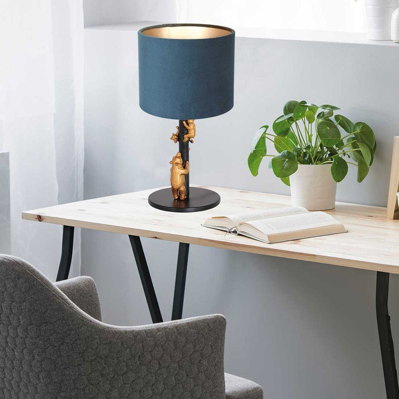 Table lamp Animaux metal blue E27