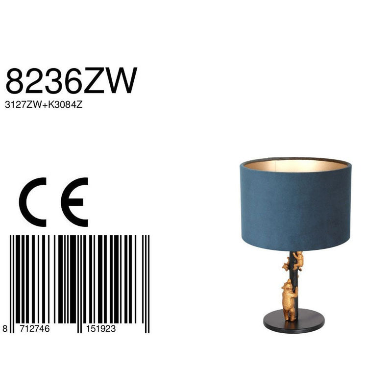 Table lamp Animaux metal blue E27