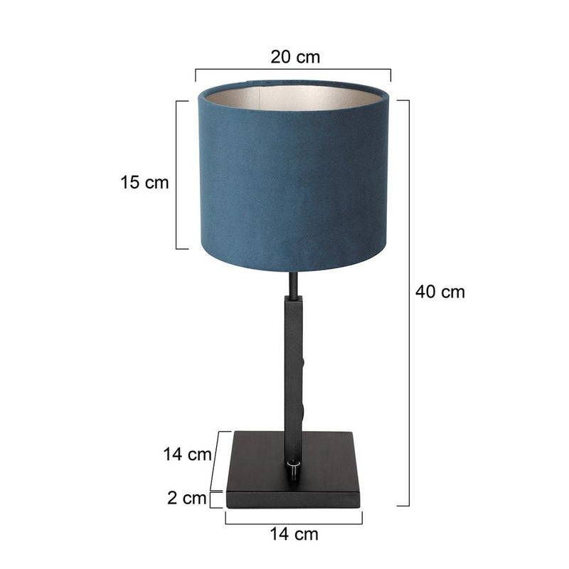 Table lamp Rod metal blue E27