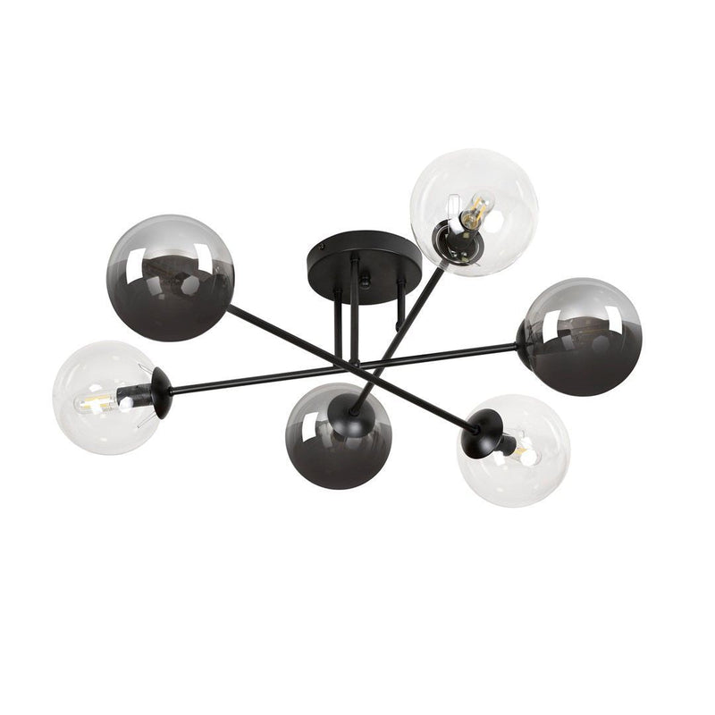 BRENDI ceiling lamp 6L, D14 black, E14
