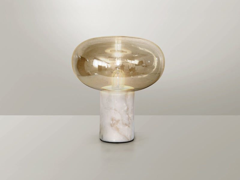 FUNGI table lamp 1l white marble