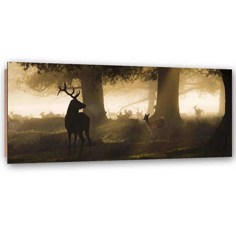 Deco panel print, Deer in the mist
