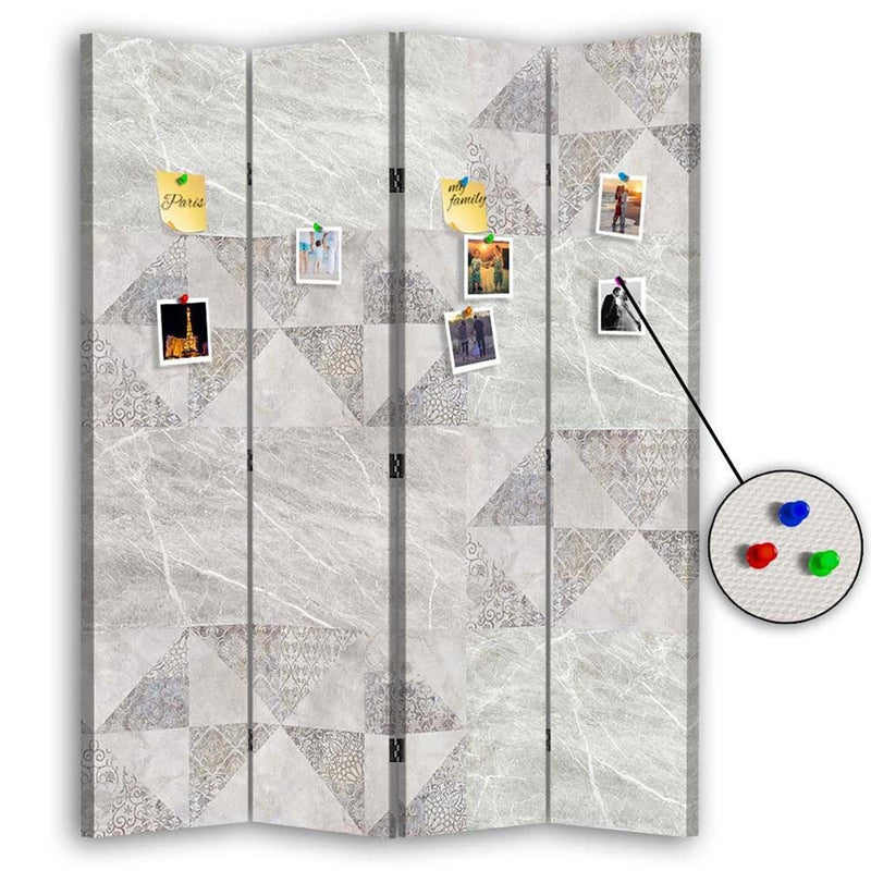 Room divider Double-sided PIN IT, Geometrics & pastels