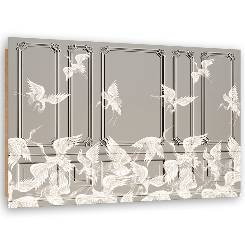 Deco panel print, Cranes in flight