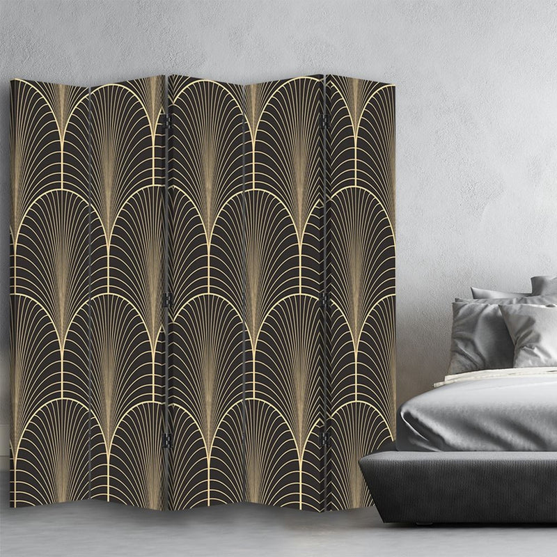 Room divider Double-sided rotatable, Geometric abstraction in glamour style