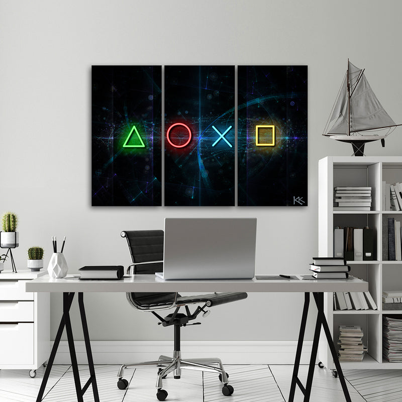 Three piece picture canvas print, Buttons for the controller
