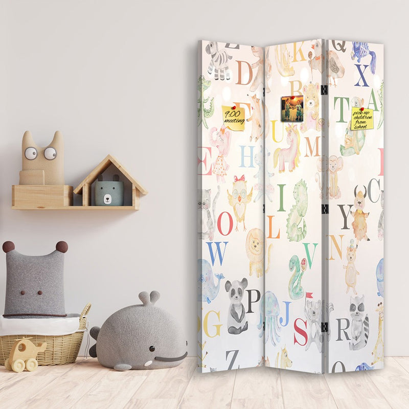 Room divider Double-sided PIN IT, Letter learning
