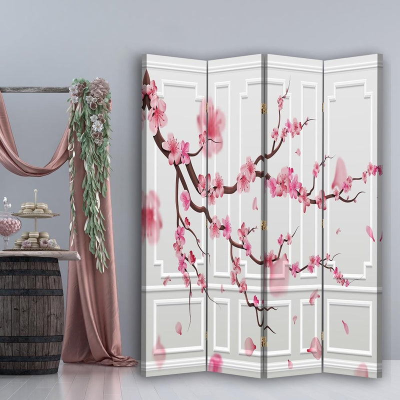 Room divider Double-sided rotatable, Cherry blossom