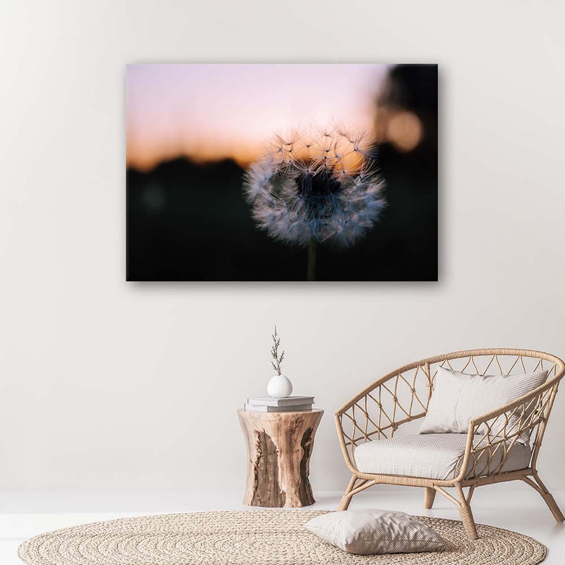 Canvas print, Blower and sunset