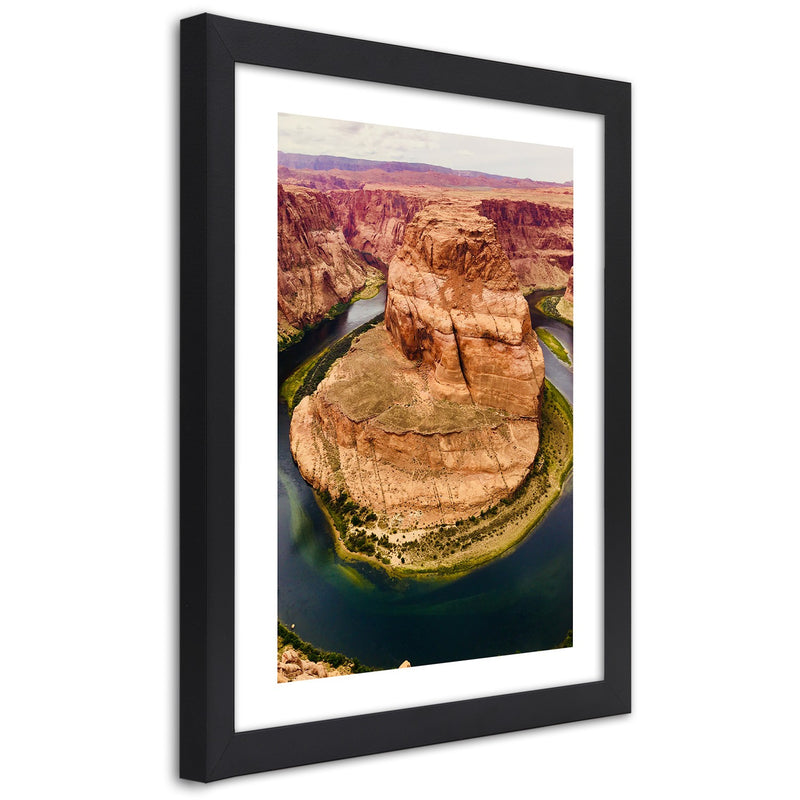 Picture in black frame, Rocks of the grand canyon