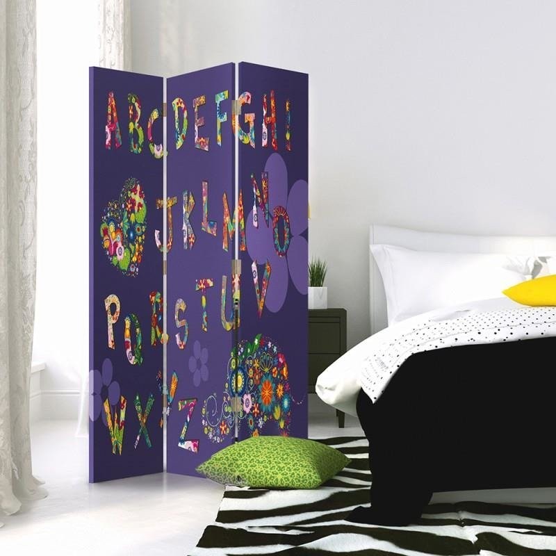 Room divider Double-sided rotatable, Alphabet for children
