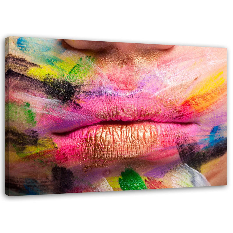 Canvas print, Colourful lips