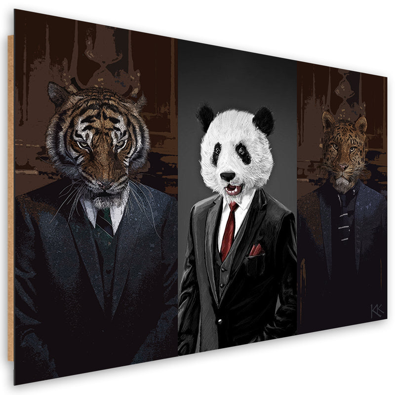 Deco panel print, Animals in suits