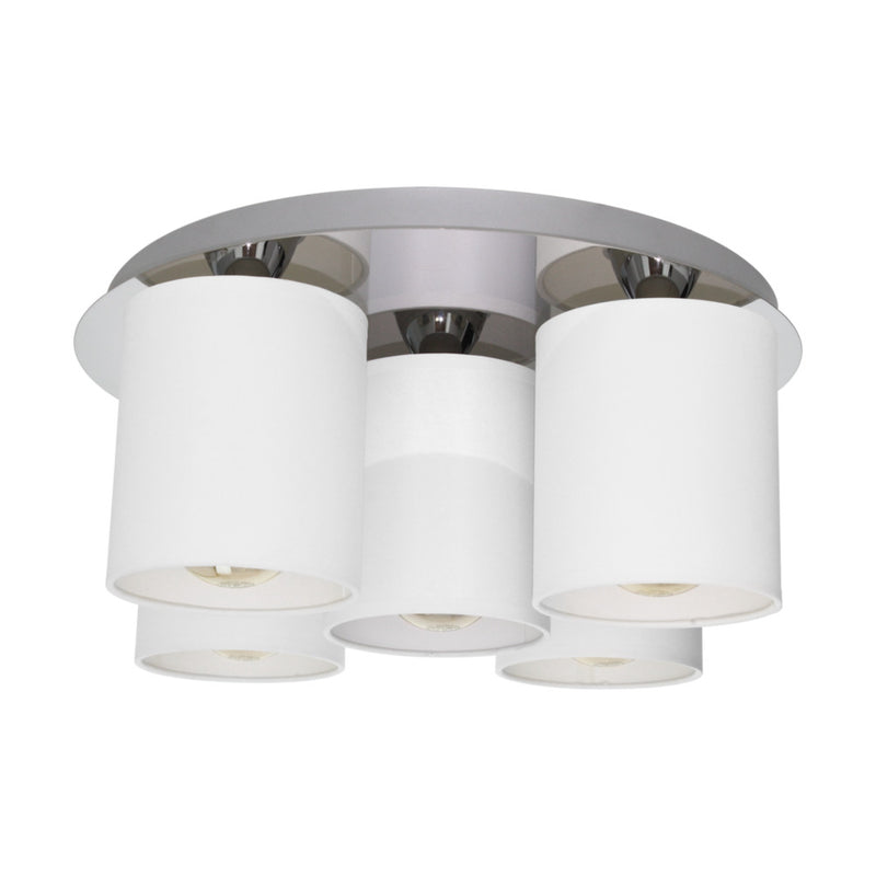 Merida Ceiling Lamp 5xE27 Max.25W Chrome / White