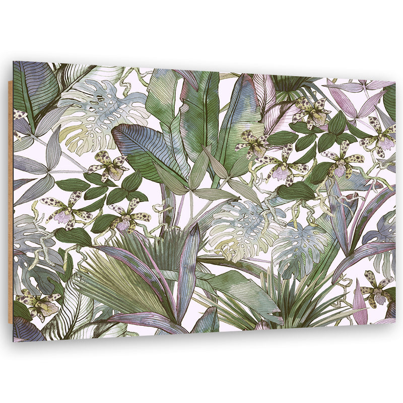 Deco panel print, Tropical monstera leaves