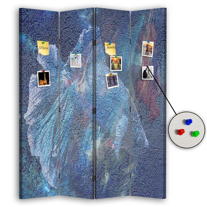 Room divider Double-sided PIN IT, Secret blue