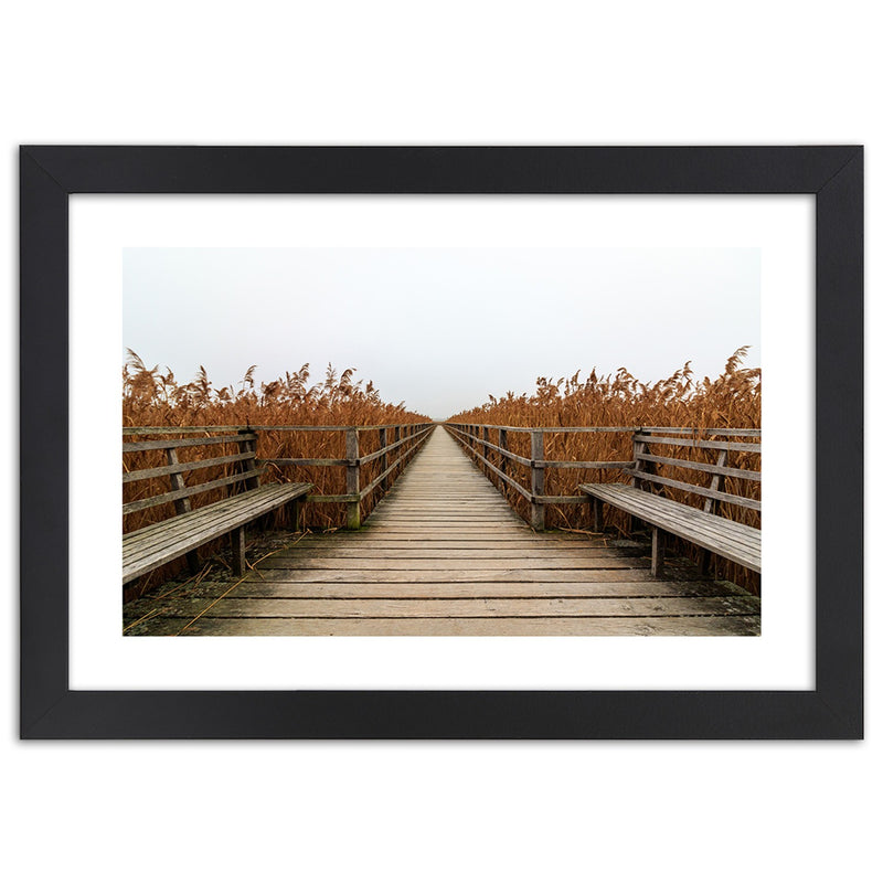 Picture in black frame, Long pier
