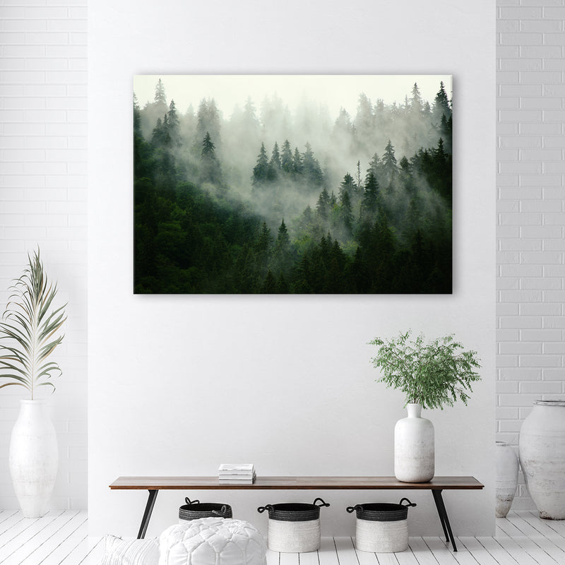 Deco panel print, Forest in the fog
