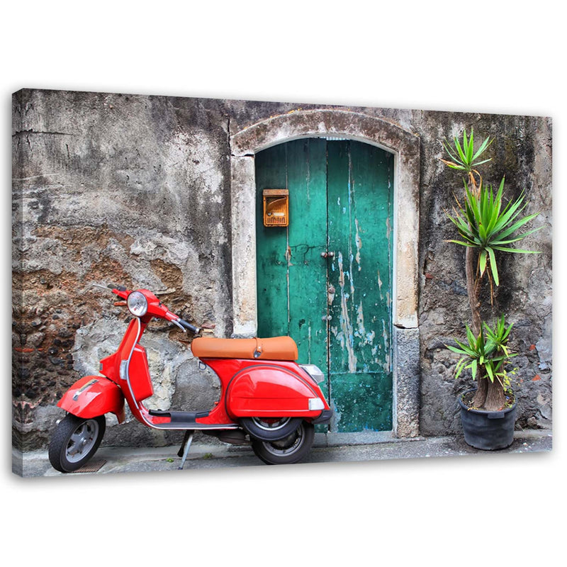 Canvas print, Red scooter