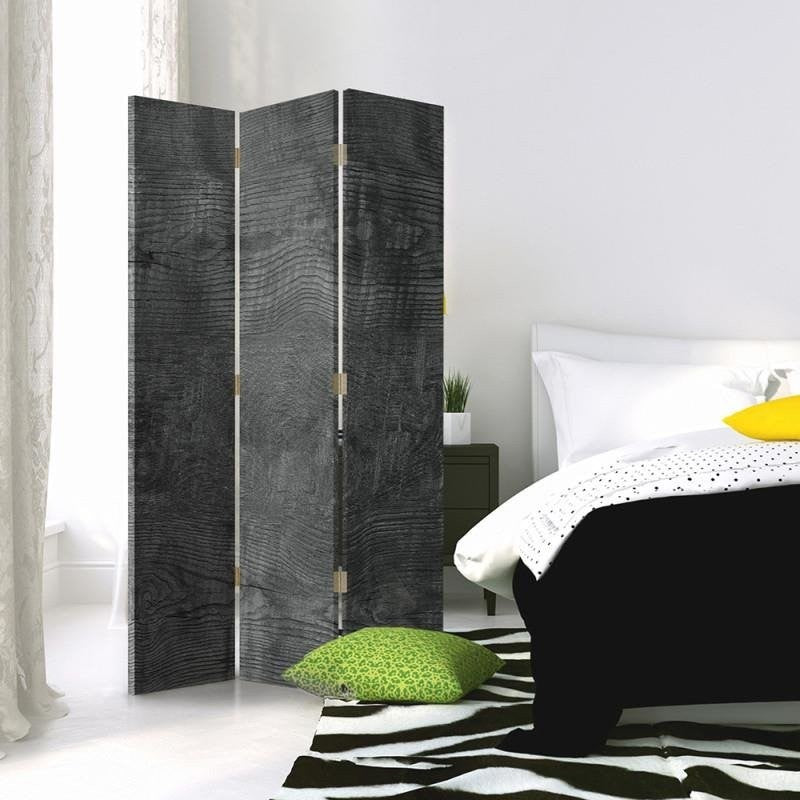 Room divider Double-sided rotatable, Grey wood