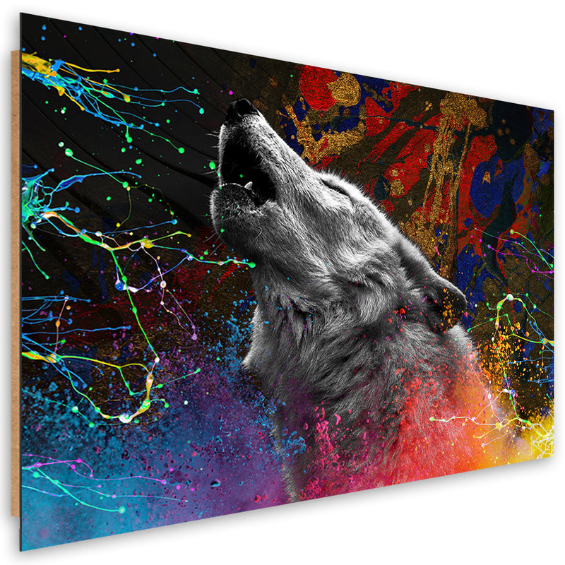 Deco panel print, Wolf animal nature