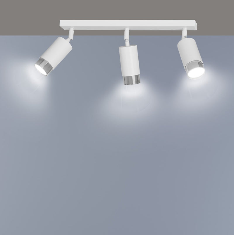 HIRO ceiling lamp 3L, white, GU10