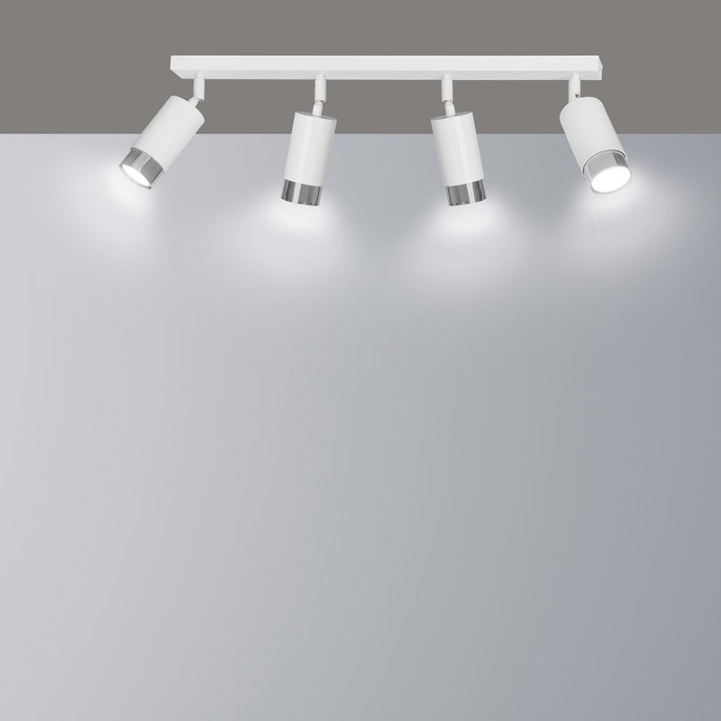 HIRO ceiling lamp 4L, white, GU10