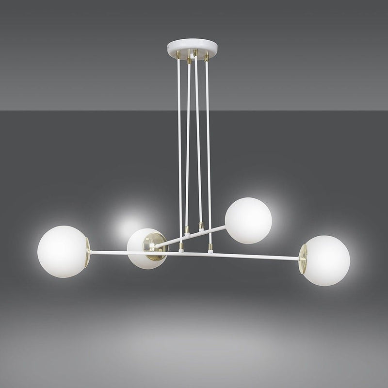 OGNIS pendant lamp 4L, D15 white, E27