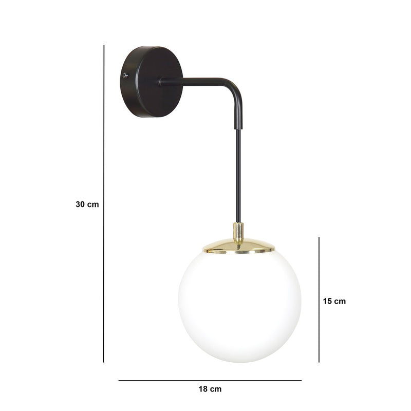 OGNIS wall sconce 1L, D15 white, E27