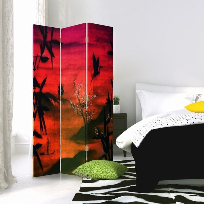 Room divider Double-sided rotatable, Landscape of japan
