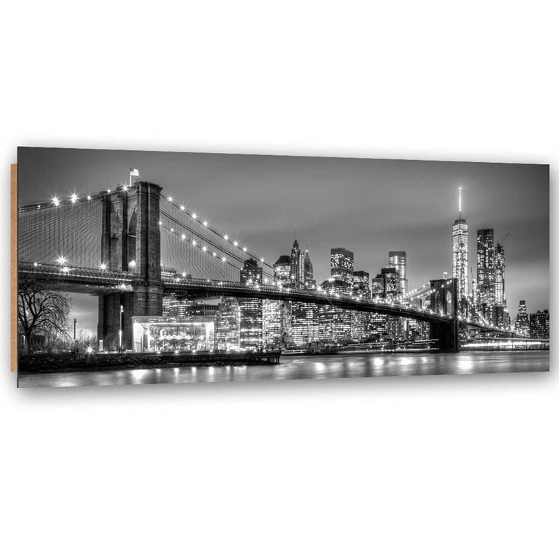 Deco panel print, Brooklyn bridge
