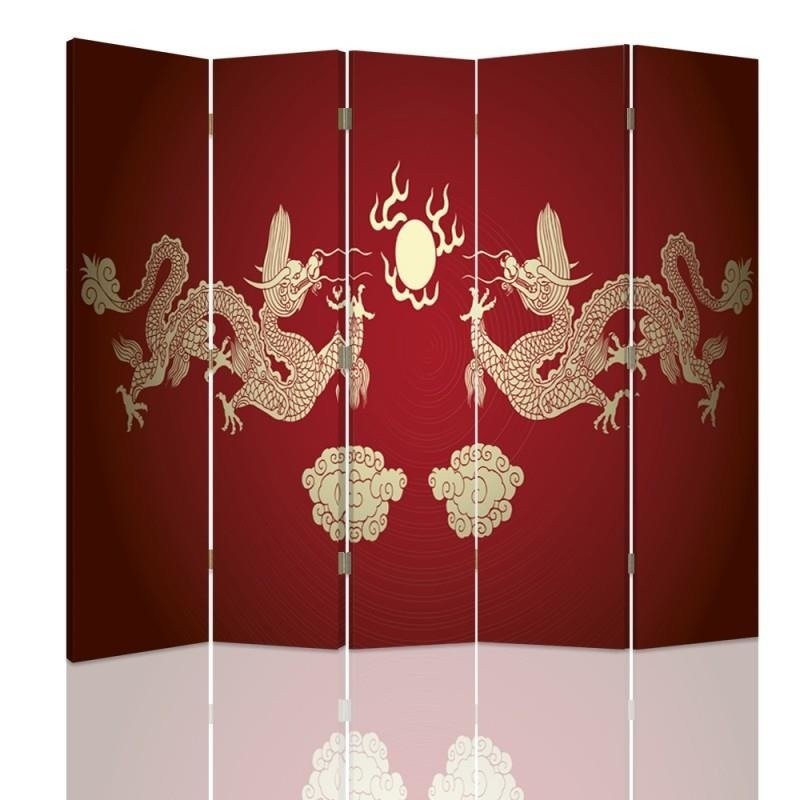 Room divider Double-sided, Red Dragons