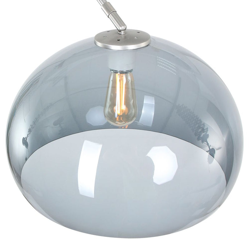 Floor lamp Sparkled light plastic smoke glass E27