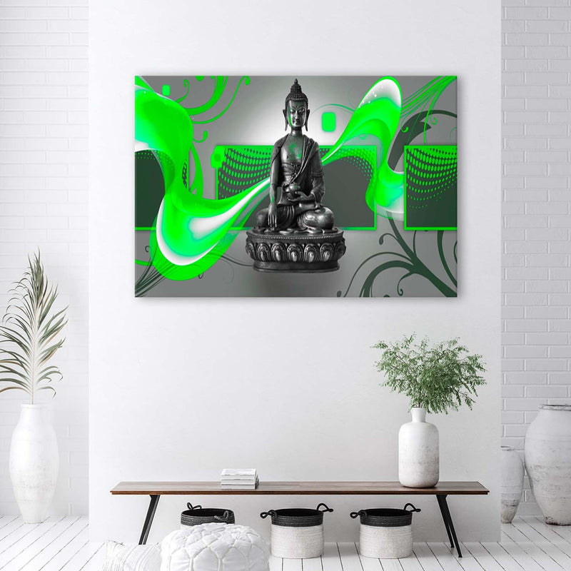 Canvas print, Buddha figure - abstract