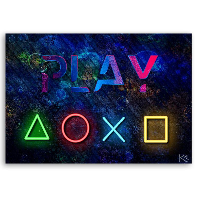Canvas print, Buttons for the pad and Play text