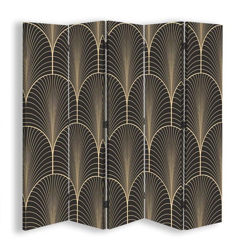 Room divider Double-sided rotatable, Geometric abstraction in glamour style