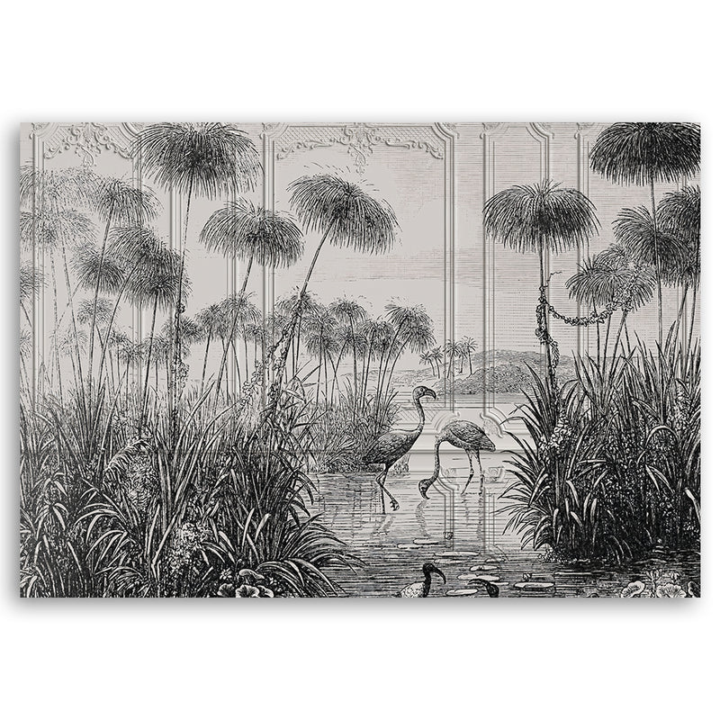 Deco panel print, Birds in the pond
