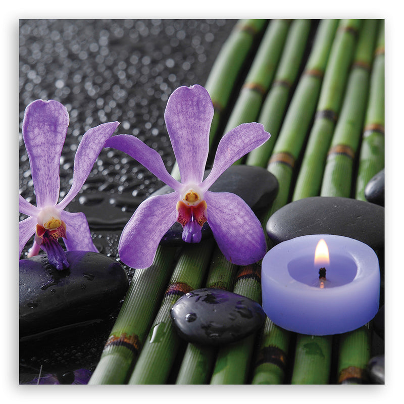 Deco panel print, Bamboo Flowers Zen Spa Candle