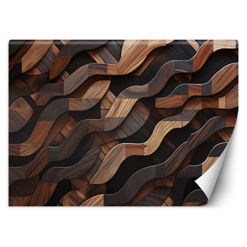Wallpaper, Brown waves abstract 3D