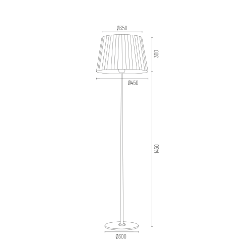 Floor lamp 1 flame Aragon ASTI (1 x 15W (max), E27)