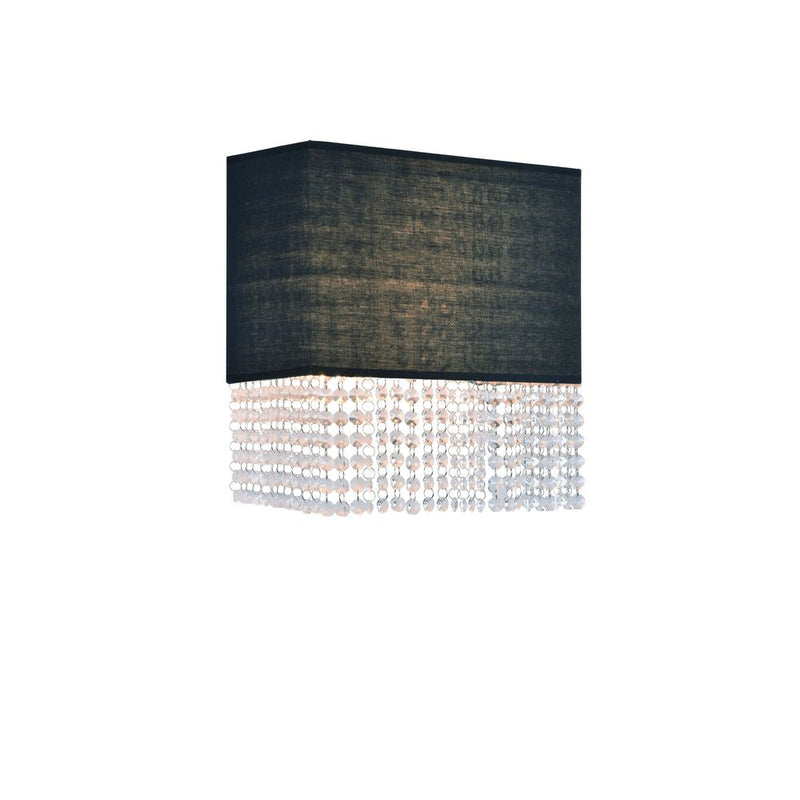 GLAMOUR wall sconce 2L, black, E14