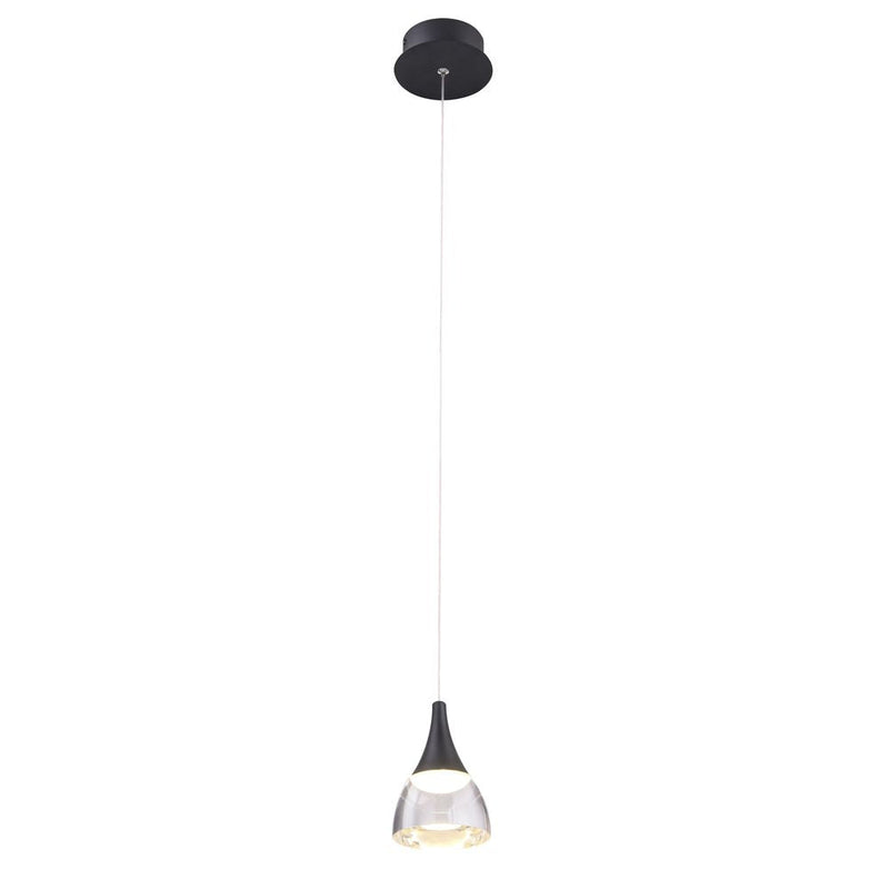 DALMATIA pendant lamp 1L, black, LED LED