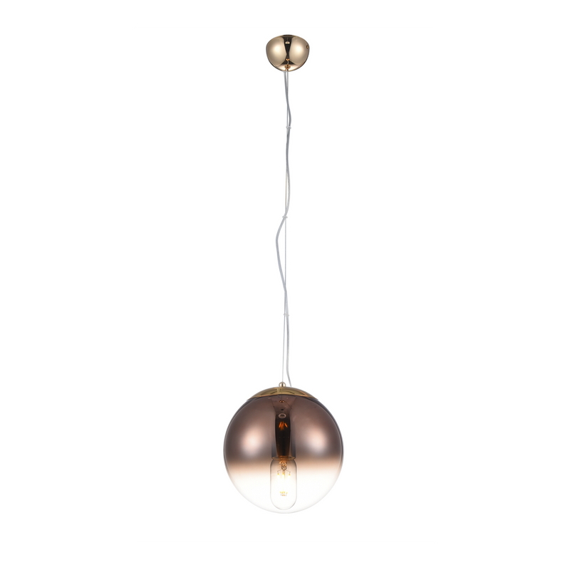 IRIS pendant lamp 1L, shiny copper, E27