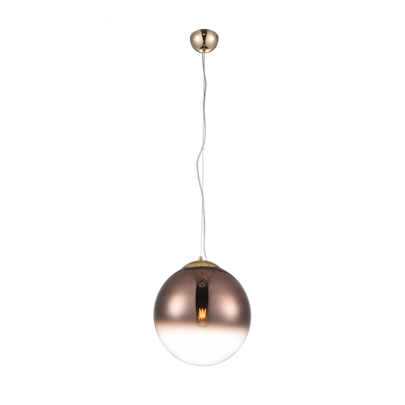 IRIS pendant lamp 1L, shiny copper, E27