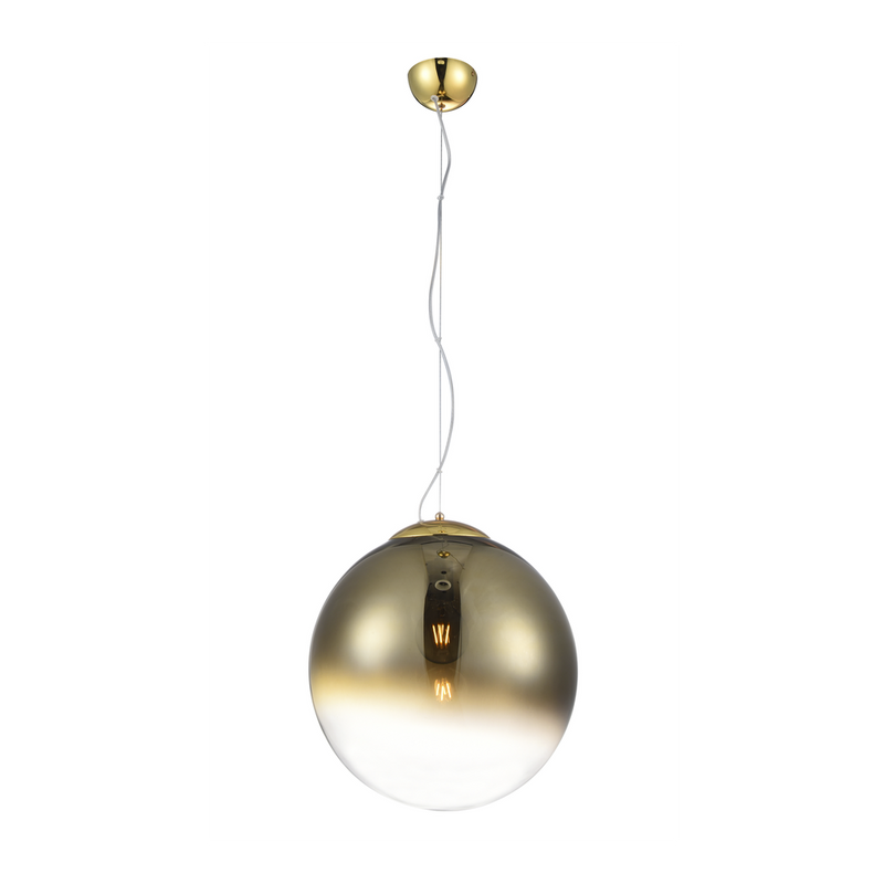 IRIS pendant lamp 1L, shiny gold, E27
