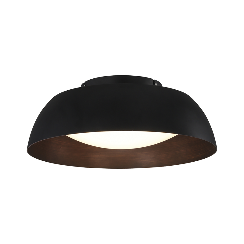 LENOX ceiling lamp 1L, black, LED LED