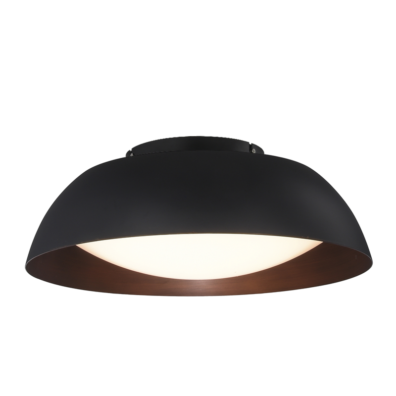 LENOX ceiling lamp 1L, black, LED LED
