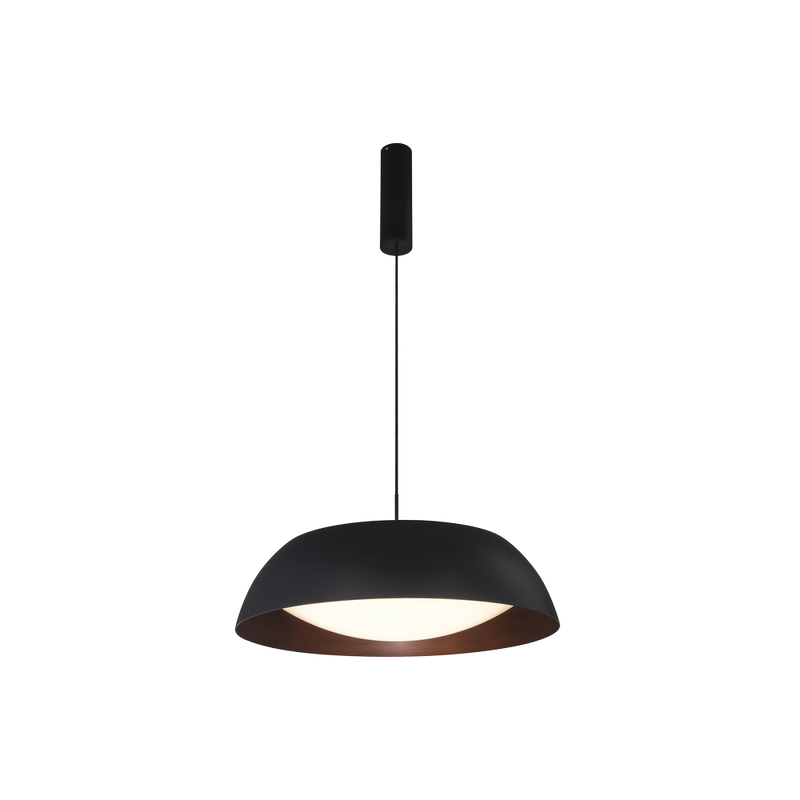 LENOX pendant lamp 1L, black, LED LED